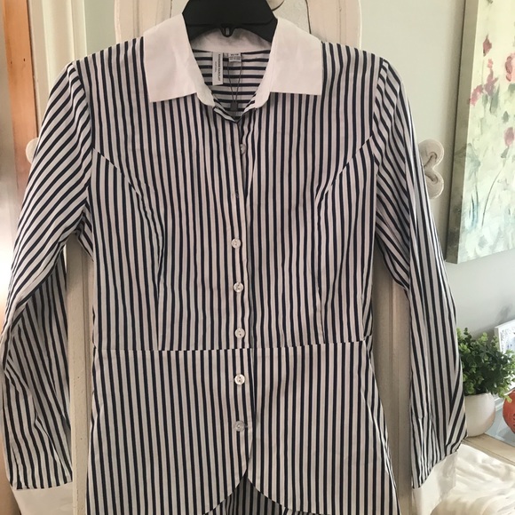 Katherine Barclay pinstriped blouse - Picture 2 of 2